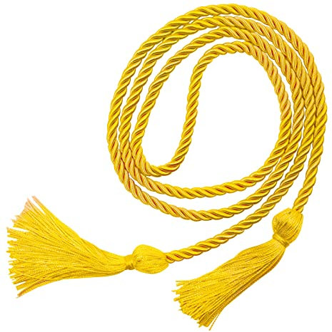 66 Inches Tassel Cord Graduation, Braided Solid Color Honor Cords, Graduation Honor Cords Rope Belt, Graduation Ropes High Honor for Grad Days (Gold)