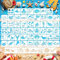MWOOT 60 Stück Meer Thema Schablonen Stencils Kit, Wiederverwendbares Malerei Vorlage Bemalen Zubehör, DIY Ozean Kreaturen Schablone zum Malen an der Wand Scrapbooking Home Dekoration(7.6x7.6cm)