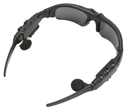 Sport Wireless Bluetooth Audio Sunglasses, Open Ear Smart Driving Polarized Sunglasses, Eyesight Handfree Calling Foldable Glasses for Fishing Running Driving(Complete Set of Lenses)