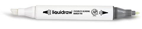 Liquidraw Marqueur mélangeur incolore, double pointe, stylo mélangeur incolore à l'alcool graphique de mélange pour art, illustration, animation, portrait, croquis, dessin, design