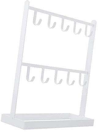 Cabilock 1stk Ohrringständer Ohrring-display Schmuckorganisator Für Halsketten Ohrstecker-organizer Schmuckständer Tischschmuck Ohrringe Tischständer Schlüsselhalter Lagerung Metall Weiß