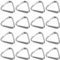 PATIKIL Camera Strap Lug Ring, 16 Pack Metal Triangle Split Ring Hook Adapter Universal for Camera Shoulder Strap, Silver
