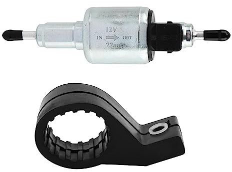Tongdejing Car Air Heater Oil Fuel Pump, 12V/24V Universal Car Air Diesels Heater Fuel Pump, Electric Parking Heater with Rubber Holder, for 2-5KW Webasto Eberspacher(size:12V)