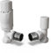 UK Radiators White Radiator Valve 10mm Angled Lockshield Valve in White and Gloss Finish - Classy and Modern Design 1/2 x 10mm Angled Radiator Valve