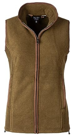 Rydale Ladies Huggate Waistcoat Womens Fleece Gilet Bodywarmer Vest Sleeveless Jacket Country Gilets 12 Colours (16, Military Green)