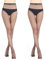 GNHG 2 Pares de Medias de Rejilla de Cintura Alta para Mujer, Encaje Elástico Negro, Seda de Silicona Antideslizantes
