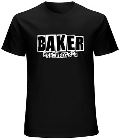 Baker Skateboards Mens T-Shirt Unisex Graphic Black Tee Shirt L