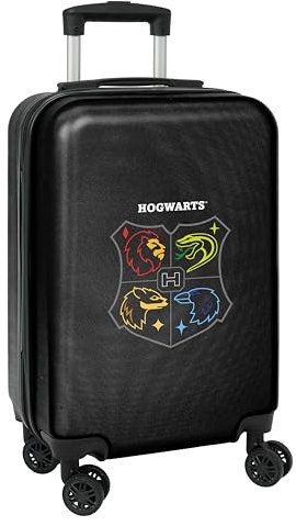 Harry Potter House of Champions Kabinenwagen 50,8 cm (20 Zoll), Trolley mit Rädern, Sicherheitsschloss, Leichter Koffer, 34,5 x 20 x 55 cm, Grau Melange/Schwarz, Grau/Schwarz (Melange/),