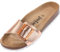 Palado Pantoletten Damen Malta EGS Metallic - bequeme Sandalen Made in Spain - Hausschuhe mit dämpfendem Kork-Fußbett - modische Sommerschuhe Rose/Gold UK9,5 - EU43
