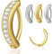 14G Clicker Bauchnabelpiercing Gold,G23 Titan Bauchnabelpiercing Chirurgenstahl Gold,Hypoallergener Bauchnabelpiercing Ring Nabelpiercing mit Diamant,Belly Piercing Bauchnabel,Bauchnabelpiercing 12mm