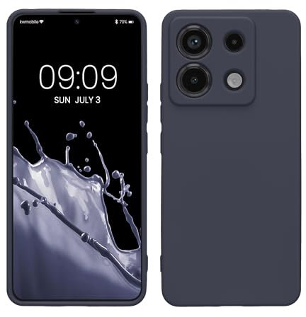 kwmobile Housse Compatible avec Xiaomi Redmi Note 13 Pro 5G / Poco X6 5G Coque - Housse de téléphone en TPU avec Protection Appareil Photo - Deep Ocean