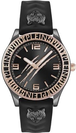 Philipp Plein Damen Uhr Analog Quarz Eclipse PSJEA0324 Silikon