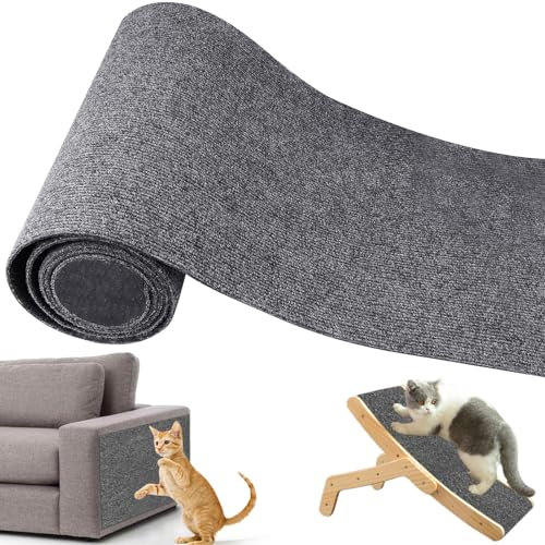 Selbstklebend Kratzmatte Katze, Kratzbretter für Wand, DIY Kratzbrett, Kratzschutz Sofa, Wandkratzbrett, Möbelschutz, Kratzmatte für Katzenständer, Holzgriff, Katzenturm