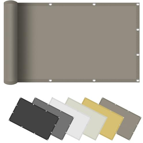 Sonnensegel Sonnenschutz Rechteckig 2.3 x 3 m, Wasserdicht 98% UV Schutz Sonnensegel Nach Maß mit öSen inkl Befestigungsseile für Garten Terrasse, Taupe