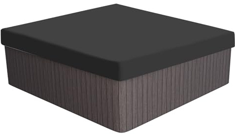 PATIKIL 85,8x85,8x11,8 Carré Chaud Baignoire Couvercle 210D Oxford Noir | SPA Housse Protecteur, Étanche Antipoussière, pour Chaud Baignoire Extérieur Intérieur