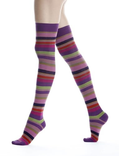 Gallo Parigina donna viola righe multicolor
