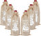 DERAYEE Sac à Bouteilles de Vin en Lin Kaki pour Noël 6PCS, Emballage Cadeau, Lin pour Bouteille