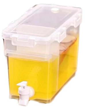Dispensadores de bebidas heladas, jarra de plástico con grifo, recipiente de agua fría, recipientes de jugo con tapas para nevera, fiestas