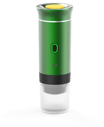 Amotee 3-in-1 Portable Electric Espresso Machine with Self-Heating,Mini Small Car Coffee Maker, Compatible with Capsule & Ground Coffee for Camping, Travel, RV, Hiking, Office(Green)