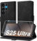 2025 Neu für Samsung Galaxy S25 Ultra Hülle Leder, Mit Schutzfolie, Handyhülle für Samsung S25 Ultra Klapphülle Klappbar Flip Standfunktion Kartenfach Wallet Case Schutzhülle für S25 Ultra 5G Holster