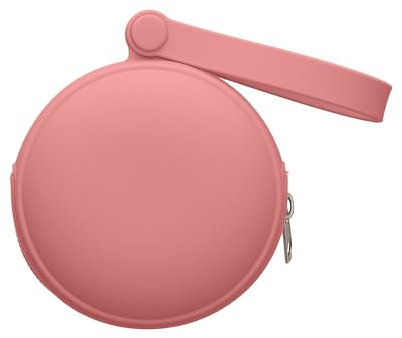 kwmobile In-Ear Kopfhörer Case kompatibel mit in-Ear Headphones Hülle - Headphones Schutzhülle aus Silikon - Innenmaße 8 x 8 cm - Altrosa