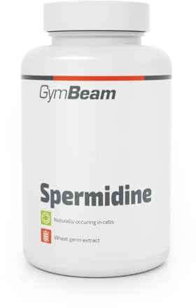 GymBeam Spermidin Kapseln - Natürlicher Extrakt von Weizenkeimen, fördert Zellwachstum & Stoffwechsel, optimale Spermidin-Menge für Vitalität & gesundes Altern, 90 Kapseln