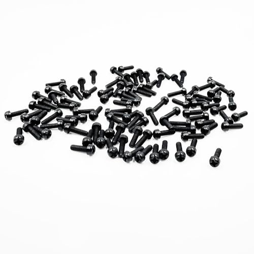 100 viti a testa tonda M2,5 x 8 mm, in nylon, viti di fissaggio Phillips (M2,5 x 8 mm)