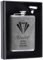 Personalized Gift for Best Man, 8 oz Custom Flask for Groomsmen, Stainless Steel Engraved Flask for Wedding, Grey