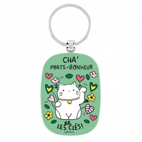 DLP Porte clés OPAT modèle Chat bonheur - Derrière la porte