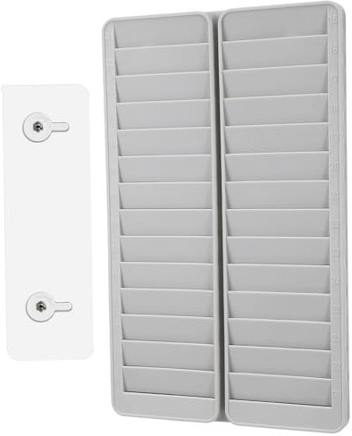 DOITOOL Kartenhalter Für Anwesenheitskarten Mit Steckplätzen Aus Wandmontierbarer Kartenhalter Mit Wandhalterung Zeitkartenständer Für Büro Und Fabrik