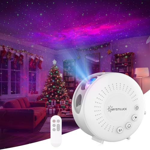 MYSTILUCK Galaxy Star Projector LED Night Light, Timer & Remote Control, Multiple Light Modes, RGB Dimming, Ambient Lights for Kids & Adults, Bedroom Home Cinema, Birthday Christmas Gifts