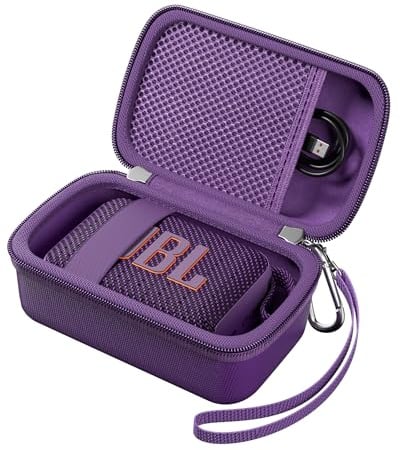 ProCase Funda Rígida para JBL GO 4 / GO 3 / GO 3 Eco/GO 3 Ultra, Estuche de Viaje Portátil para Altavoz Bluetooth, Bolsa de Transporte Antigolpes y Antiarañazos - Púrpura
