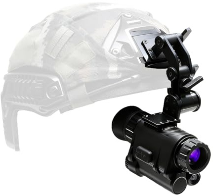 TRV Digitales 4X Zoom Nachtsicht Monokular - Wasserdichte 2K Nachtsichtbrille Kopf montiert, für Jagd Wildtiere Outdoor Abenteuer und Camping