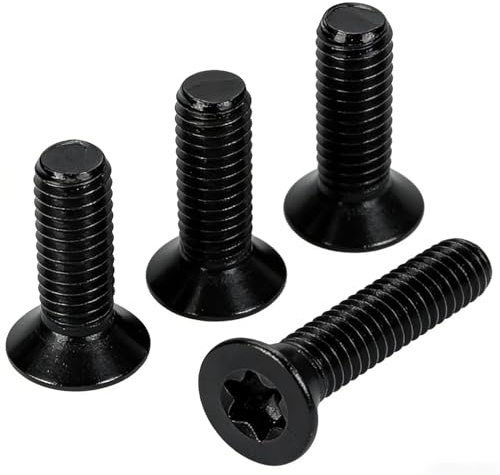 BAVALIN 10 Piezas Tornillos de Cabeza Avellanada Torx - M6 x 12mm Tornillo de Mecánico de Acero Inoxidable Tornillos Rosca Completa Para Equipos de Maquinaria y Muebles para Hogar