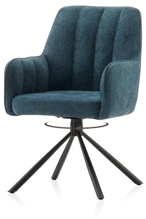 CLIPOP Esszimmerstühle 2er Set, 360° Drehbare Polsterstühle ohne Rollen mit Metallbeinen, Schreibtisch-Akzent-Stühle mit Rückenlehne und Armlehnen für Wohnzimmer, Esszimmer, Heimbüro, Beige