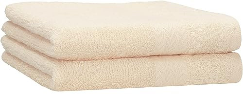 Betz 2 Stück Duschtücher Duschtuch Set Größe 70x140 cm Duschhandtuch Badetuch Strandtuch Handtuch Premium 100% Baumwolle Farbe beige