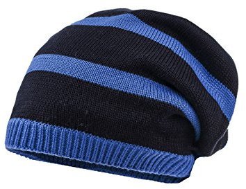 maximo Jungen Beanie gestreift Mütze, Blau (Dunkelmarine/dunkelblau 1178), 51/53