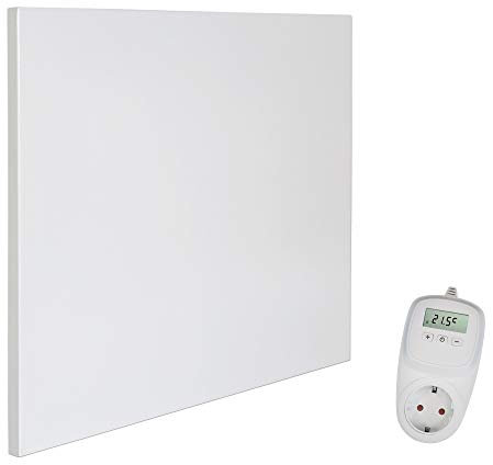 VIESTA® Infrarot Wandheizung mit Thermostat [INKL. TH10 THERMOSTAT] – Infrarotheizung Wandmontage Heizkörper – Carbon Crystal Infrarotheizung – Paneel Badezimmer geeignet – (Modell H400-400W)