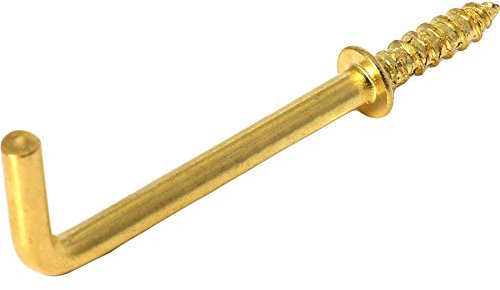 20 x grande a forma di L vite in ganci – 38 mm/3,8 cm piazza ottone Cup ganci