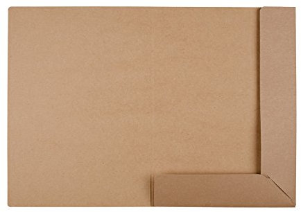 Präsentationsmappe A4, m. Visitenkartenschlitz, Kraftkarton, braun, unbedruckt - 10er Pack