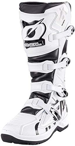 O'NEAL Motocross Stiefel RMX Boot EU I Enduro Motorrad I Ergonomische Motorradschuhe Herren & Damen mit Anti-Rutsch Sohle I Schwarz-Weiß I Größe 42