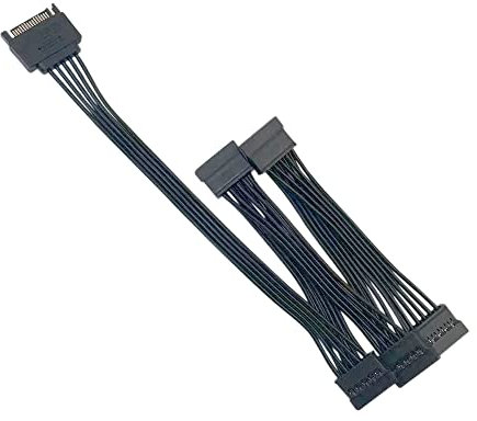 COMeap Estensione di alimentazione SATA a 15 pin Disco rigido Cavo Adattatore splitter da 1 maschio a 5 femmina da 24 pollici (60 cm)
