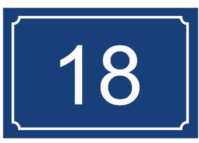Plaque Numéro De Rue - Numéro De Maison PVC – Plaque Gravée À Personnaliser 15 x 10 cm (Bleu)