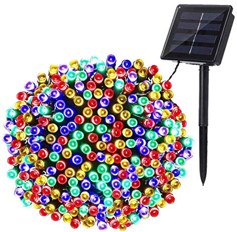 BrizLabs Luces de Navidad Solares Exterior, 22M 200 LED Cadena de Luces Colores 8 Modos Impermeable Guirnalda Luces Decoración para Arboles de Navidad Fiesta Boda Patio Jardine Terraza