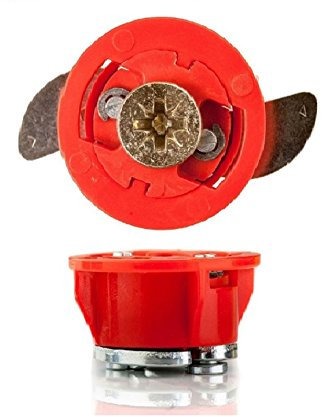 Gripit Gipskarton-Befestigungen, 18 mm, mit 5,0 x 30 mm, 74 kg, Rot, 24 Stück