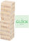 STMK Wackelturm, Stapel-Turm aus Holz, 60 Teile,ca 20 x 7cm + gratis Glück Aufkleber