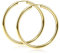 MATERIA Damen Creolen 585 Gold Ohrringe 40mm - runde Goldohrringe groß flexibel mit Schmuck-Box - Made in Germany GO-4