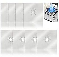 8 Pcs Gas Hob Range Protectors, Reusable Washable Cooker Protectors Cover Mat for Hobs, Gas Stove Mats Hob Covers for Gas Cookers