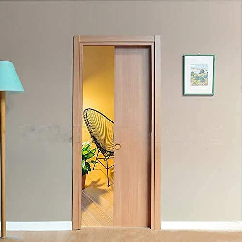 Porta scorrevole a scomparsa per cartongesso in laminato Noce Tanganica Naturale Finitura Brunita