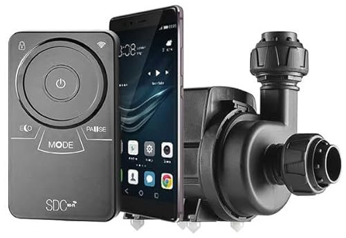 Sicce Syncra Sdc Pompe d'Aquarium 3,0, Pilotable par Contrôleur et/Ou App, 6-35 W, Débit Réglable 1-3 m3/H, Hauteur Max, Hauteur de Refoulement 2,2 ms, Longueur de Câble 3 ms, Embout de Tuyau 25/32 mm